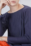 maglia al fianco, ampia, in maglia rasata di lana merinos - DANIELA GREGIS 