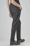 wide striped pants in smooth velvet in washed cotton and elastane - ALBUM DI FAMIGLIA 