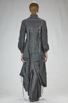 abito 'couture' lungo e irregolare in sallia di lino e lana vergine, foderato in seta vintage - ARCHIVIO J. M. RIBOT 