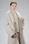 cappotto lungo e dritto in maglia double di lana, poliammide, mohair, alpaca, yack, seta, cotone ed elastan - BOBOUTIC 