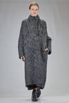 cappotto lungo e ampio in maglia double di lana, mohair, poliammide, yak ed elastan - BOBOUTIC 