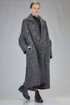 cappotto lungo e ampio in maglia double di lana, mohair, poliammide, yak ed elastan - BOBOUTIC 
