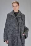 cappotto lungo e ampio in maglia double di lana, mohair, poliammide, yak ed elastan - BOBOUTIC 