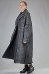 cappotto lungo e ampio in maglia double di lana, mohair, poliammide, yak ed elastan - BOBOUTIC 