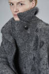 cappotto lungo e ampio in maglia double di lana, mohair, poliammide, yak ed elastan - BOBOUTIC 