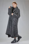 cappotto lungo e ampio in maglia double di lana, mohair, poliammide, yak ed elastan - BOBOUTIC 