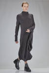 long dress in mélange knit of cashmere, silk, and polyester - BOBOUTIC 