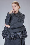 giacca al fianco, ampia, in jacquard a foliage di poliestere techno lavato - COMME des GARÇONS - COMME des GARÇONS 