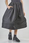 wide wheel skirt, below the knee, in shiny polyester tricotine - COMME des GARÇONS - COMME des GARÇONS 