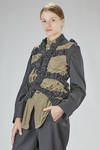 hip-length 'abstract' jacket in wool gabardine lined with cupro - COMME des GARÇONS - COMME des GARÇONS 
