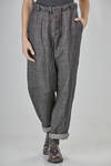 pantalone ampio in denim fiammato di lana e lino - FORME D' EXPRESSION 
