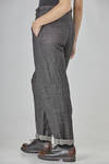 pantalone ampio in denim fiammato di lana e lino - FORME D' EXPRESSION 