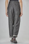 pantalone ampio in denim fiammato di lana e lino - FORME D' EXPRESSION 