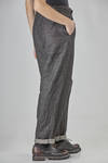 pantalone ampio in denim fiammato di lana e lino - FORME D' EXPRESSION 