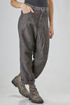 pantalone 5 tasche in tweed grinzato di lana vergine, viscosa e seta - FORME D' EXPRESSION 