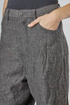 pantalone 5 tasche in tweed grinzato di lana vergine, viscosa e seta - FORME D' EXPRESSION 