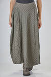 long tulip skirt in washed jacquard wool and linen - FORME D' EXPRESSION 