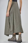 long tulip skirt in washed jacquard wool and linen - FORME D' EXPRESSION 