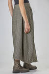 long tulip skirt in washed jacquard wool and linen - FORME D' EXPRESSION 