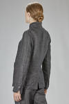 giacca asciutta, al fianco, in denim fiammato di lana e lino - FORME D' EXPRESSION 