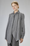 camicia lunga e ampia in principe di Galles di lana vergine lavata - FORME D' EXPRESSION 