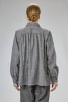 camicia lunga e ampia in principe di Galles di lana vergine lavata - FORME D' EXPRESSION 