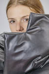 'sculpture' down-filled synthetic leather cape - JUNYA WATANABE 