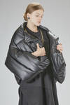 hip-length puffer 'sculpture' caban in synthetic leather padded with down and feathers - JUNYA WATANABE 