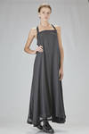 long and wide dress in wool and polyamide gauze, lined with silk twill - MARC LE BIHAN 