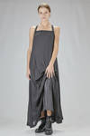 long and wide dress in wool and polyamide gauze, lined with silk twill - MARC LE BIHAN 