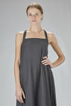 long and wide dress in wool and polyamide gauze, lined with silk twill - MARC LE BIHAN 
