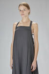 long and wide dress in wool and polyamide gauze, lined with silk twill - MARC LE BIHAN 