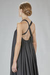 long and wide dress in wool and polyamide gauze, lined with silk twill - MARC LE BIHAN 