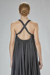 long and wide dress in wool and polyamide gauze, lined with silk twill - MARC LE BIHAN 