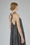 long and wide dress in wool and polyamide gauze, lined with silk twill - MARC LE BIHAN 