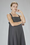 long and wide dress in wool and polyamide gauze, lined with silk twill - MARC LE BIHAN 