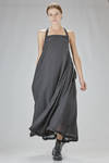 long and wide dress in wool and polyamide gauze, lined with silk twill - MARC LE BIHAN 