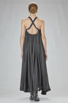 long and wide dress in wool and polyamide gauze, lined with silk twill - MARC LE BIHAN 