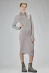 long and fitted dress to drape on the body in very soft viscose, wool, and elastane - MARC LE BIHAN 