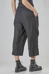 pantalone largo e corto in chevron gessato di cotone, poliammide e metallo - MARC LE BIHAN 