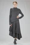 fitted and asymmetric angora, viscose, and polyamide jersey - MARC LE BIHAN 