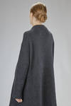 long and wide cardigan in soft cashmere and silk bouclé knit - LUSSI 