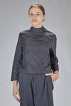 short and slim fit shirt in cotton satin - NOIR KEI NINOMIYA 