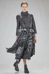 below-the-knee wide 'sculpture' skirt, in two-tone acrylic, wool, mohair, and nylon fabric - NOIR KEI NINOMIYA 