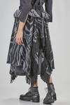below-the-knee wide 'sculpture' skirt, in two-tone acrylic, wool, mohair, and nylon fabric - NOIR KEI NINOMIYA 