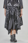below-the-knee wide 'sculpture' skirt, in two-tone acrylic, wool, mohair, and nylon fabric - NOIR KEI NINOMIYA 