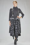 below-the-knee wide 'sculpture' skirt, in two-tone acrylic, wool, mohair, and nylon fabric - NOIR KEI NINOMIYA 