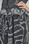 below-the-knee wide 'sculpture' skirt, in two-tone acrylic, wool, mohair, and nylon fabric - NOIR KEI NINOMIYA 