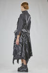 below-the-knee wide 'sculpture' skirt, in two-tone acrylic, wool, mohair, and nylon fabric - NOIR KEI NINOMIYA 