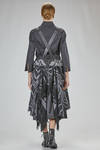 below-the-knee wide 'sculpture' skirt, in two-tone acrylic, wool, mohair, and nylon fabric - NOIR KEI NINOMIYA 